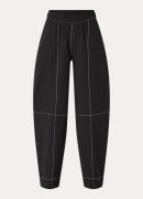 Ganni High waist wide fit broek met steekzakken