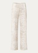 Claudia Sträter High waist wide fit pantalon met slangenprint