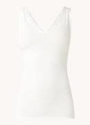 by-bar Tanktop van jersey met kant