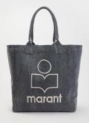 Isabel Marant Yenky shopper van canvas met logoborduring