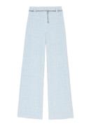 Maje High waist straight fit pantalon met tweed-look