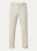 NN.07 Theo slim fit broek van linnen met steekzakken