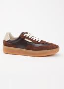 Steve Madden Euphoria sneaker van leer met suède details