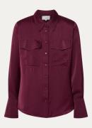 ba&sh Canoli blouse van satijn met klepzakken