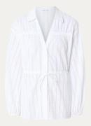 SAMSØE SAMSØE Samanarola blouse van biologisch katoen met opengewerkt ...