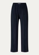 SAMSØE SAMSØE Uma high waist straight fit pantalon met structuur