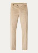 Profuomo Straight fit pantalon van corduroy met steekzakken