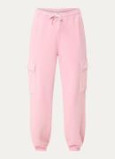 Benetton High waist tapered fit joggingbroek met opgestikte zakken