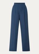 by-bar Benji high waist loose fit pantalon van crêpe met steekzakken