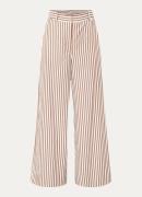 JOSH V Odessa high waist wide fit pantalon met streepprint