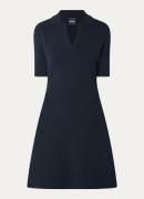 BOSS Felita fijngebreide mini jurk met V-hals