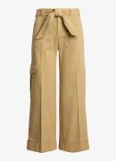 Ralph Lauren Mid waist wide fit broek met strikceintuur