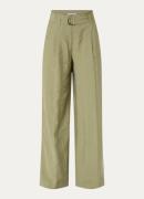 ba&sh Dola high waist wide fit pantalon met ceintuur