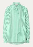 Claudia Sträter Blouse met streepprint en stropdas