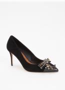 Kurt Geiger Belgravia pump van suède met strikdetail