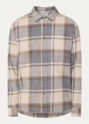 Les Deux Jeremy regular fit overshirt met ruitdessin en borstzak