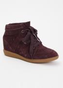 Isabel Marant Bobby sneakerwedge van kalfssuède