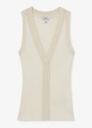Reiss Lanette ribgebreide top met V-hals