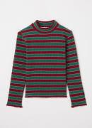 BOBO CHOSES Ribgebreide longsleeve met logoborduring