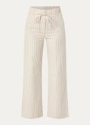 Selected Johanne high waist wide fit pantalon in biologische katoenble...