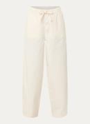 Selected Juma high waist straight fit broek in biologische katoenblend