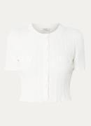 Sandro Grofgebreide blouse met borstzak