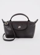 Longchamp Le Pliage Xtra handtas XS van leer met afneembare schouderri...