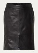 STUDIO AR Yora high waist mini kokerrok van schapenleer