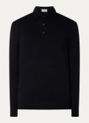 Profuomo Luxury fijngebreide regular fit polo in lyocellblend