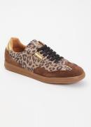 Steve Madden Emporia sneaker van suède met panterprint