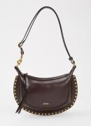 Isabel Marant Oskan Moon schoudertas van leer met studs