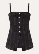 Levi's Bustier top van denim met steekzakken