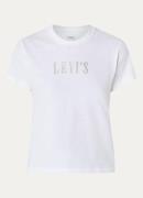 Levi's T-shirt met logoprint en strass