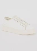Armani Sneaker van leer met details van mesh