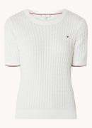 Tommy Hilfiger Kabelgebreide top met logoborduring