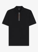 BOSS Regular fit polo met halve rits
