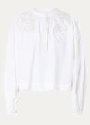 alchemist Helen top met broderie en pofmouw