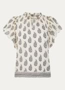 Bruuns Bazaar DuscleBBSabina tuniek met paisley dessin en opengewerkt ...