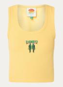 Farm Rio Toucan cropped tanktop met print en logoborduring