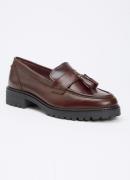 Dune London Gracelyn loafer van leer