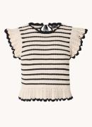 Rails Coen grofgebreide top met streepprint