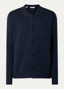 Selected Mike fijngebreide overhemd met borstzak