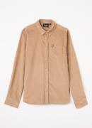 Lyle & Scott Overhemd van corduroy en logoborduring