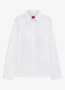 HUGO The Fitted Shirt blouse met stretch