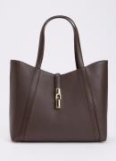 FURLA Goccia L schoudertas van kalfsleer met logo