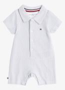 Tommy Hilfiger Romper van katoen met streepprint en logo