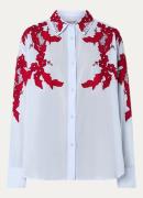 Essentiel Antwerp Inglewood blouse met bloemborduring en strass