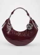 Michael Kors Koa schoudertas met crocostructuur