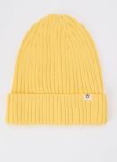 Mini Rodini Ribgebreide muts met logo