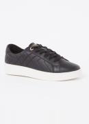 Dune London Egent sneaker van leer met quilt patroon
